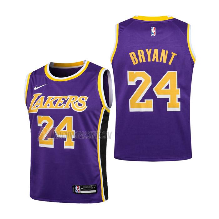 maillot kobe bryant los angeles lakers de 24 enfant mauve statement edition 2020