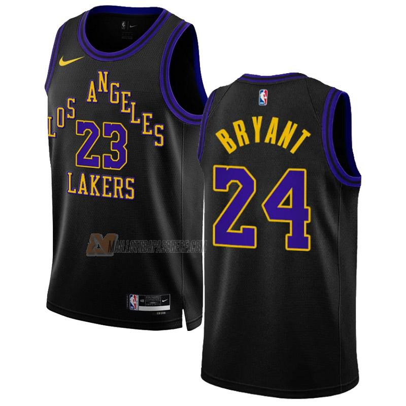 maillot kobe bryant los angeles lakers de 24 homme noir city edition 2023-24