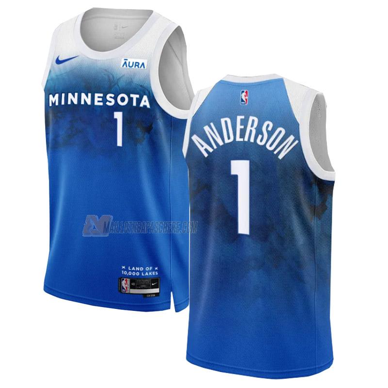 maillot kyle anderson minnesota timberwolves de 1 homme blu city edition 2023-24