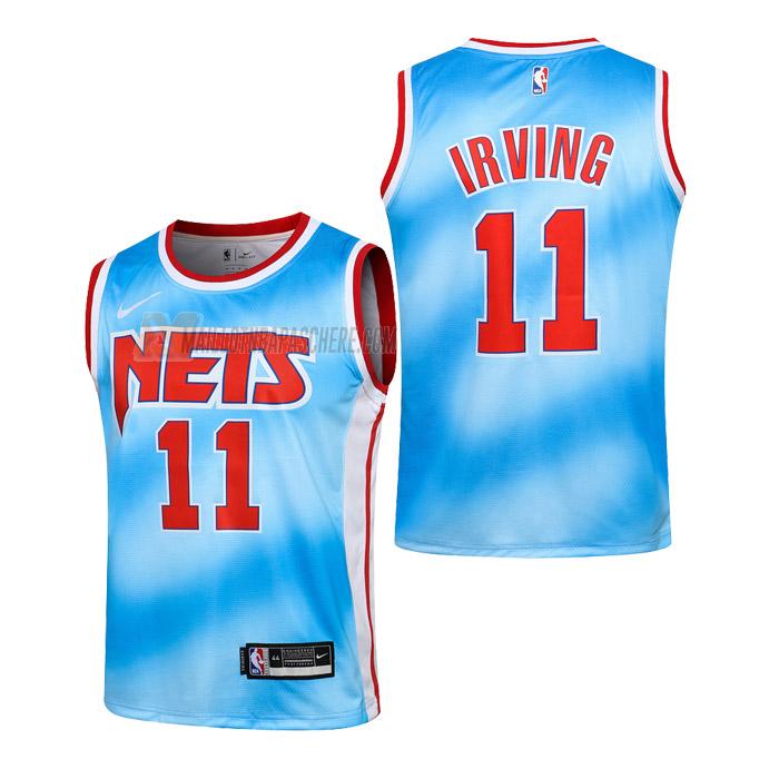 maillot kyrie irving brooklyn nets de 11 enfant bleu classic edition 2021