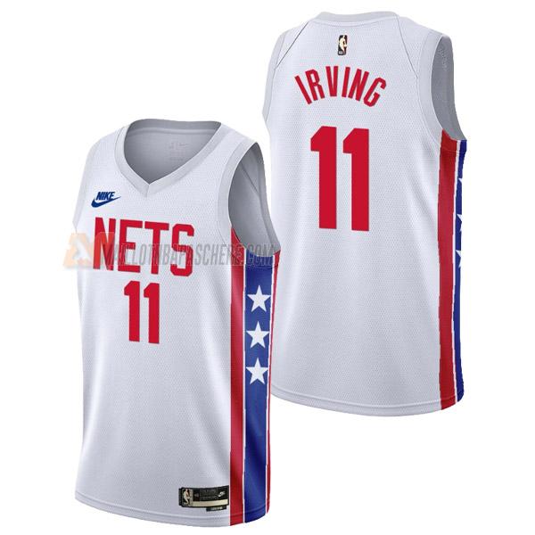 maillot kyrie irving brooklyn nets de 11 homme blanc classic edition 2023