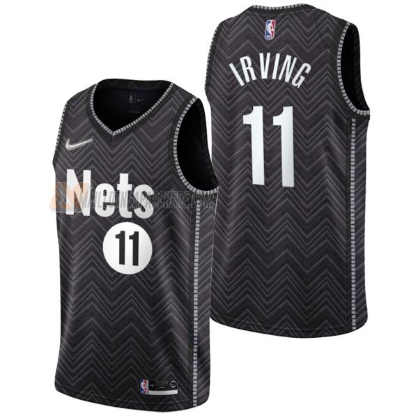 maillot kyrie irving brooklyn nets de 11 homme noir earned edition 2022