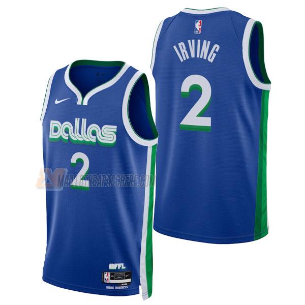 maillot kyrie irving dallas mavericks de 2 homme bleu city edition 2023