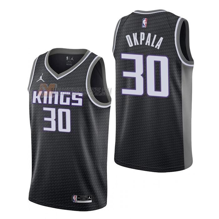 maillot kz okpala sacramento kings de 30 homme noir statement edition 2023