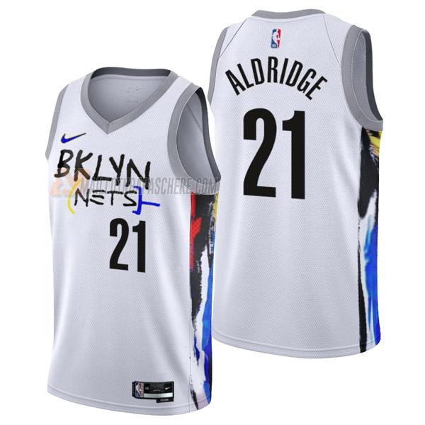 maillot lamarcus aldridge brooklyn nets de 21 homme blanc city edition 2023