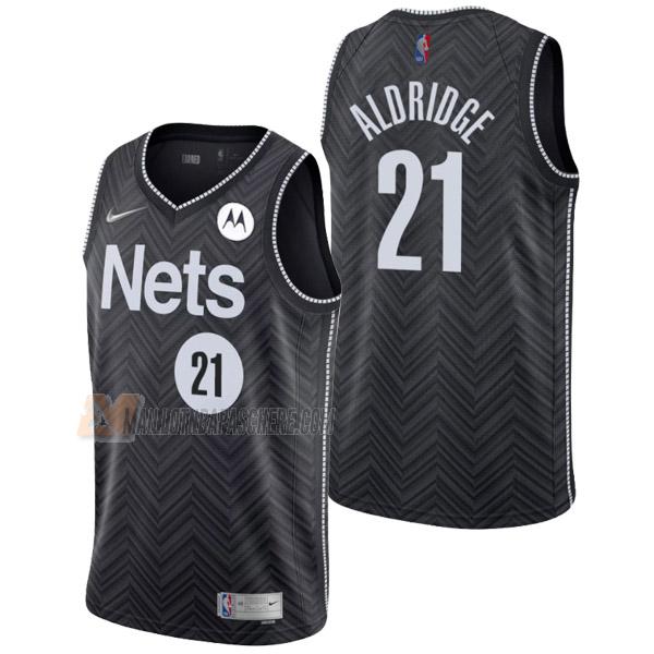 maillot lamarcus aldridge brooklyn nets de 21 homme noir earned edition 2022