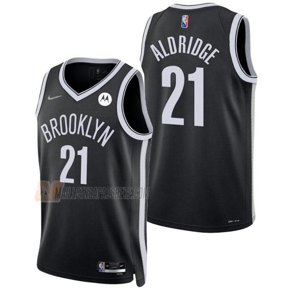 maillot lamarcus aldridge brooklyn nets de 21 homme noir icon edition 2022