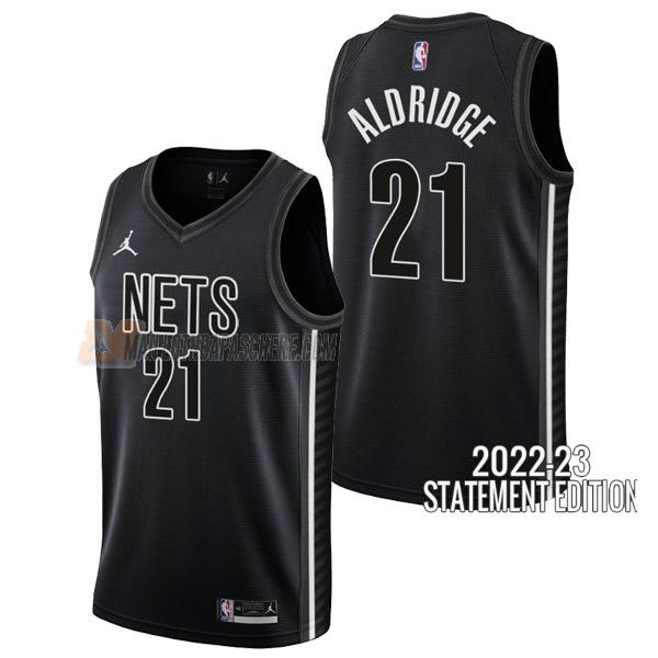 maillot lamarcus aldridge brooklyn nets de 21 homme noir statement edition 2023