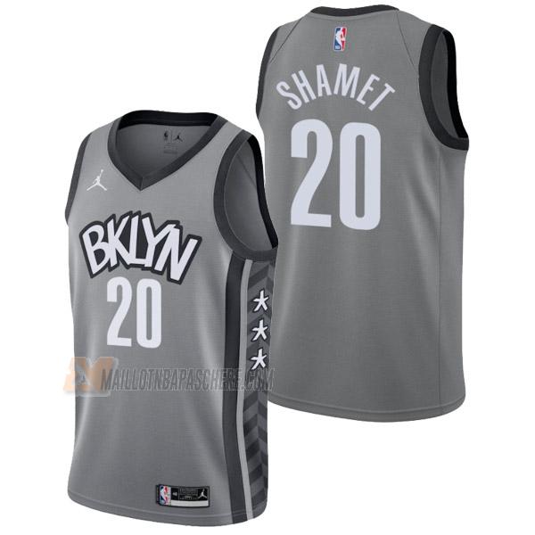 maillot landry shamet brooklyn nets de 20 homme gris statement edition 2022