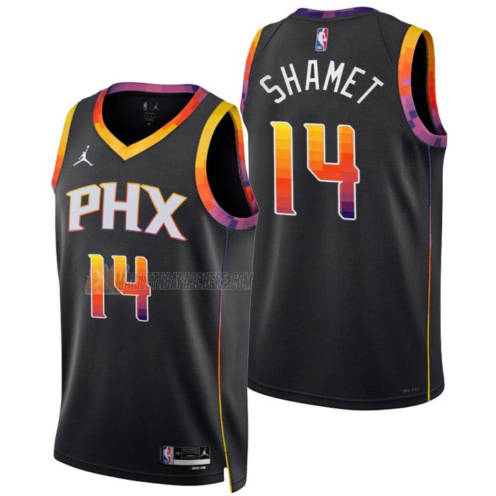 maillot landry shamet phoenix suns de 14 homme noir statement edition 2023