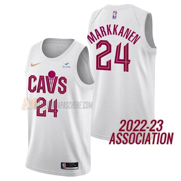 maillot lauri markkanen cleveland cavaliers de 24 homme blanc association edition 2023