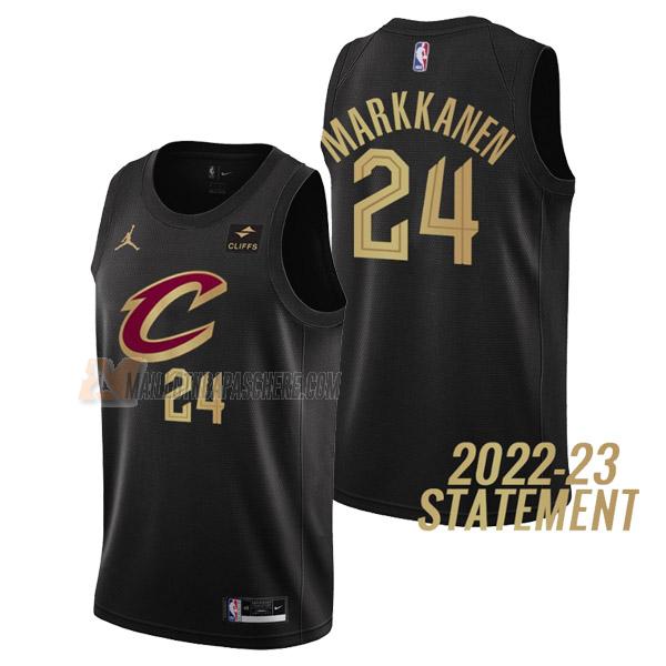 maillot lauri markkanen cleveland cavaliers de 24 homme noir statement edition 2023