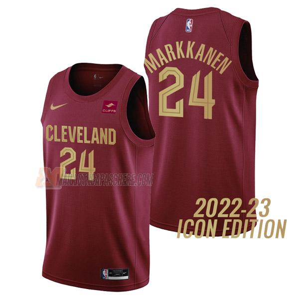 maillot lauri markkanen cleveland cavaliers de 24 homme rouge icon edition 2023