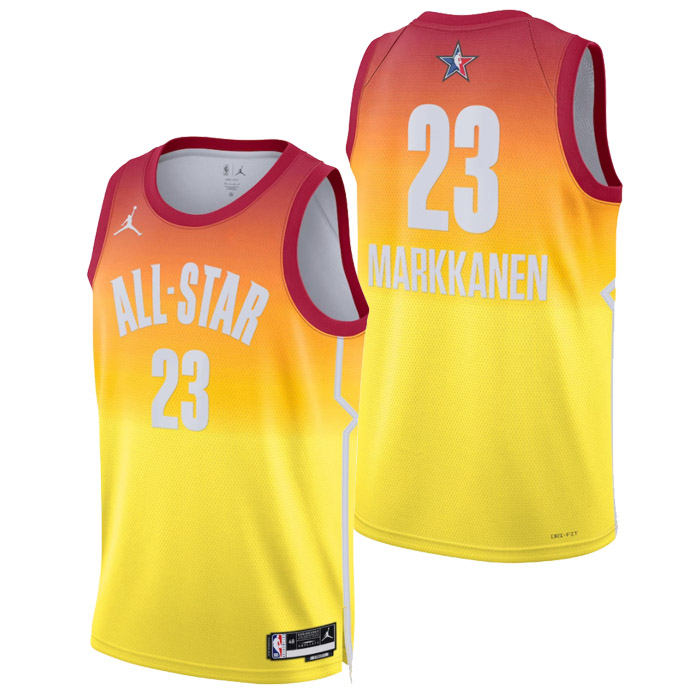 maillot lauri markkanen nba all-star de 23 homme arancia 2023