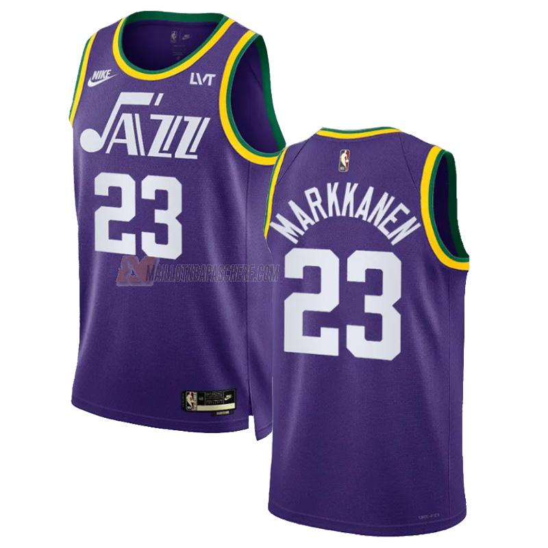 maillot lauri markkanen utah jazz de 23 homme violet classic edition 2023-24