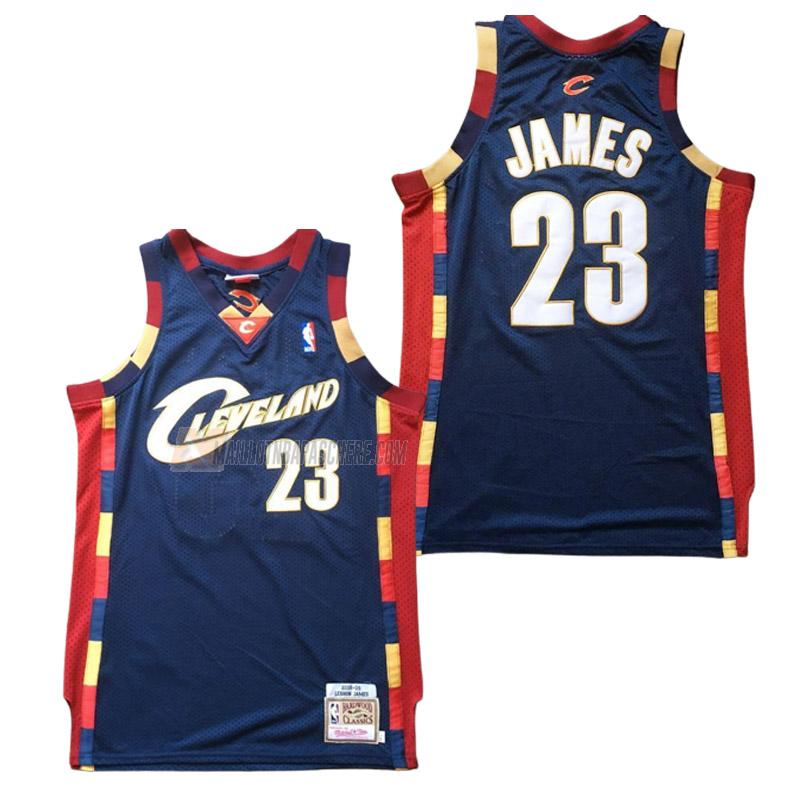 maillot lebron james cleveland cavaliers de 23 homme bleu retro