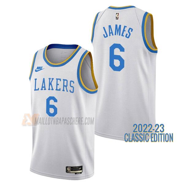 maillot lebron james los angeles lakers de 6 homme blanc classic edition 2023