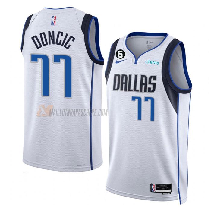 maillot luka doncic dallas mavericks de 77 homme blanc association edition 2023