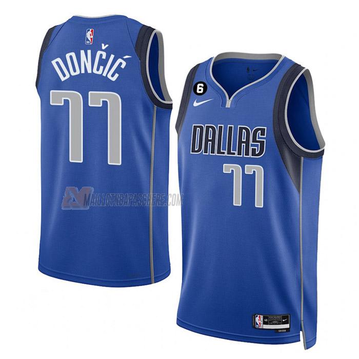 maillot luka doncic dallas mavericks de 77 homme bleu icon edition 2023