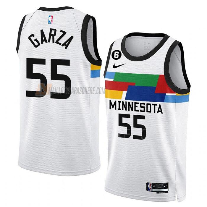 maillot luka garza minnesota timberwolves de 55 homme blanc city edition 2023