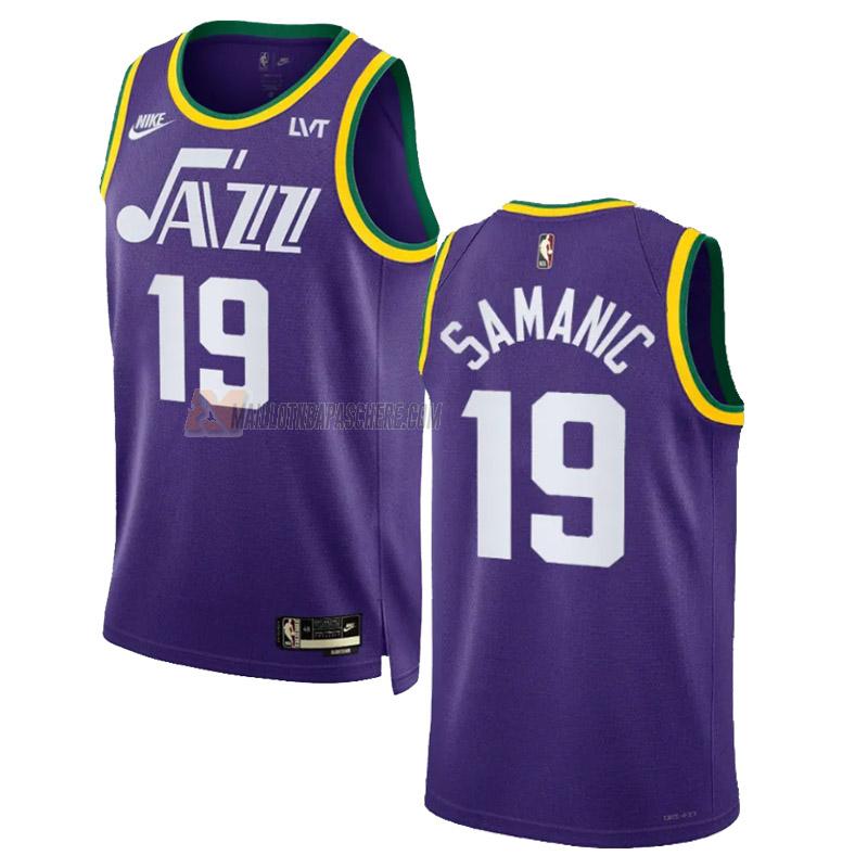 maillot luka samanic utah jazz de 19 homme violet classic edition 2023-24