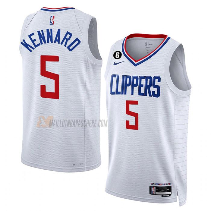 maillot luke kennard los angeles clippers de 5 homme blanc association edition 2023