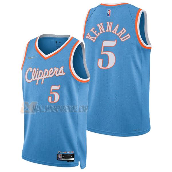 maillot luke kennard los angeles clippers de 5 homme bleu city edition 2022