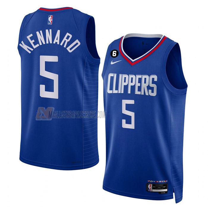 maillot luke kennard los angeles clippers de 5 homme bleu icon edition 2023