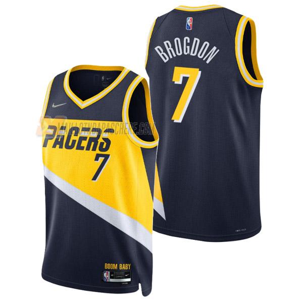 maillot malcolm brogdon indiana pacers de 7 homme bleu marine city edition 2022