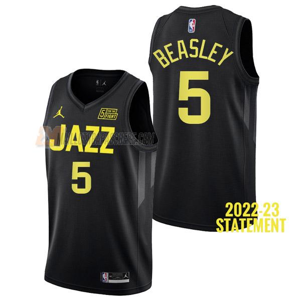 maillot malik beasley utah jazz de 5 homme noir statement edition 2023