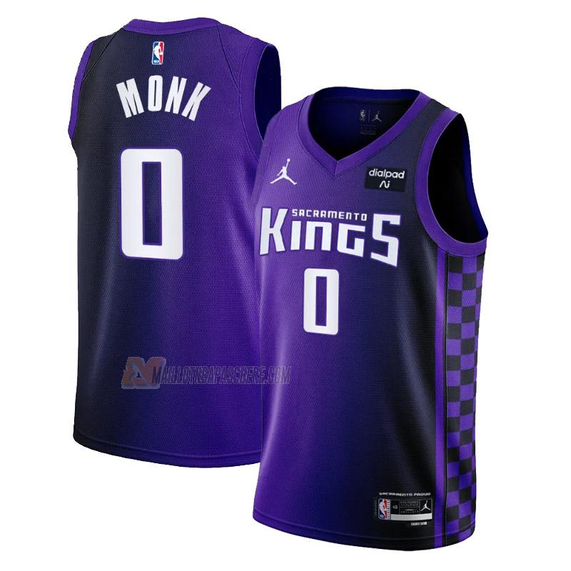 maillot malik monk sacramento kings de 0 homme violet statement edition 2023-24