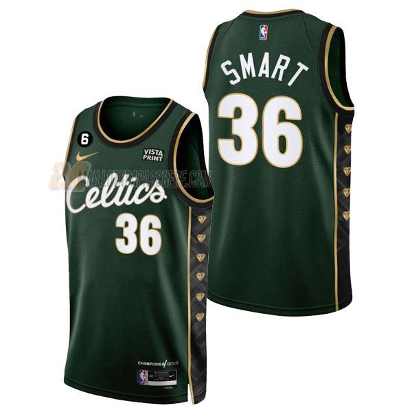 maillot marcus smart boston celtics de 36 homme vert city edition 2023