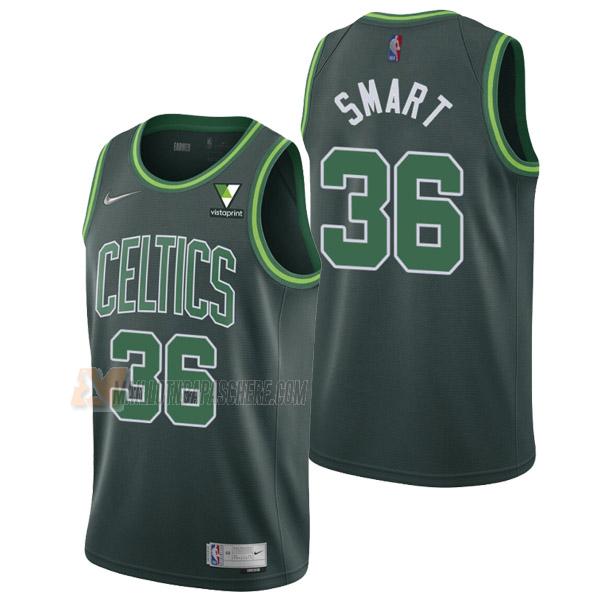 maillot marcus smart boston celtics de 36 homme vert earned edition 2021