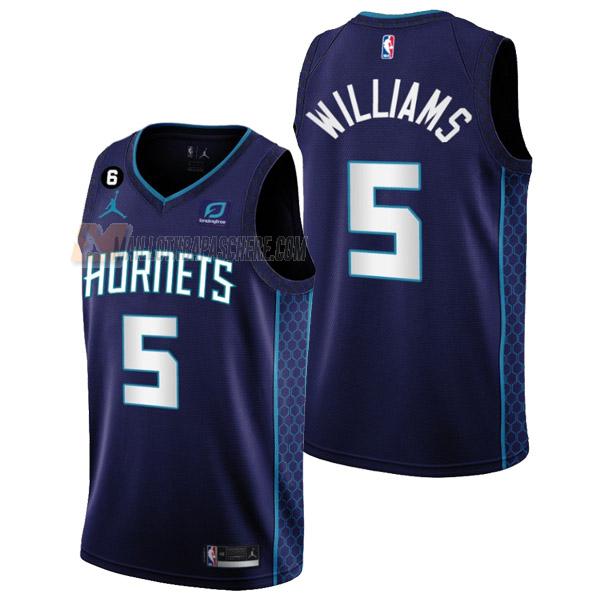 maillot mark williams charlotte hornets de 5 homme mauve statement edition 2023