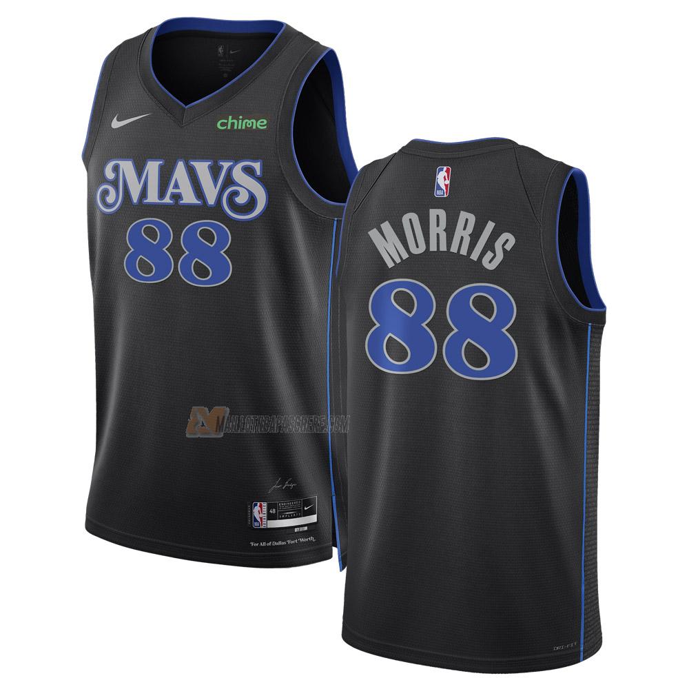 maillot markieff morris dallas mavericks de 88 homme noir city edition 2023-24