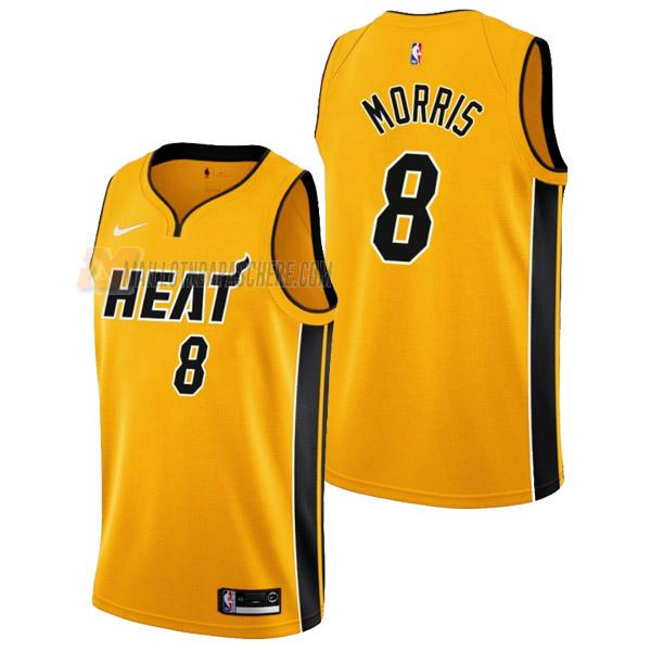 maillot markieff morris miami heat de 8 homme jaune earned edition 2022