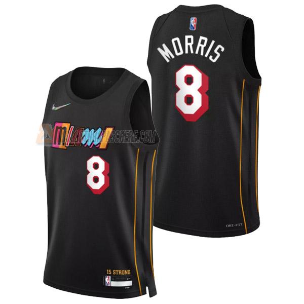 maillot markieff morris miami heat de 8 homme noir city edition 2022