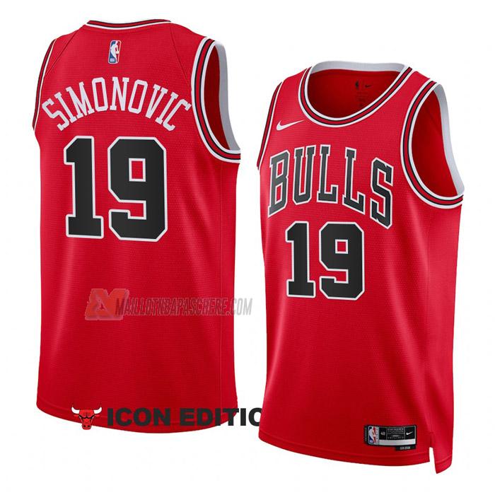 maillot marko simonovic chicago bulls de 19 homme rouge icon edition 2023