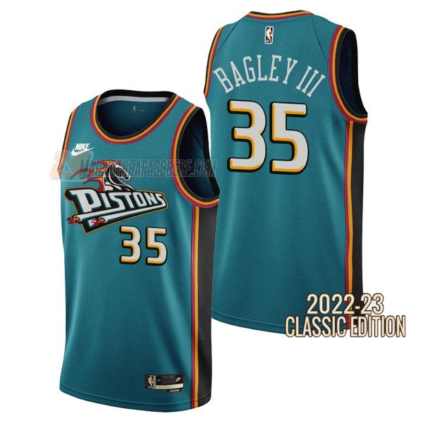 maillot marvin bagley iii detroit pistons de 35 homme sarcelle classic edition 2023