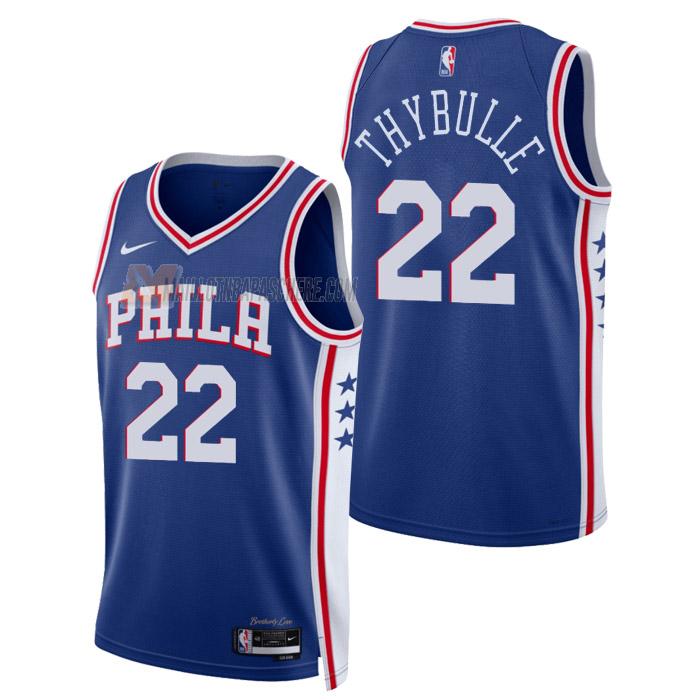 maillot matisse thybulle philadelphia 76ers de 22 homme bleu icon edition 2023