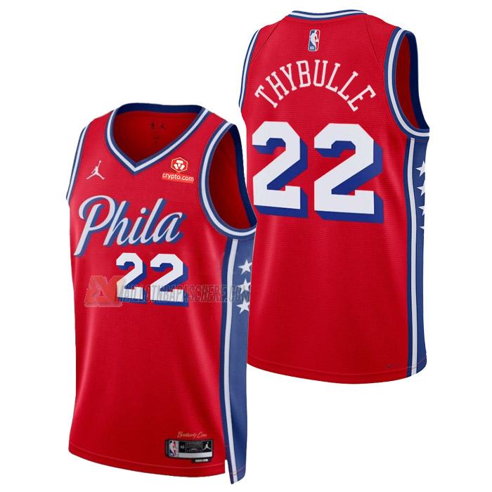 maillot matisse thybulle philadelphia 76ers de 22 homme rouge statement edition 2023