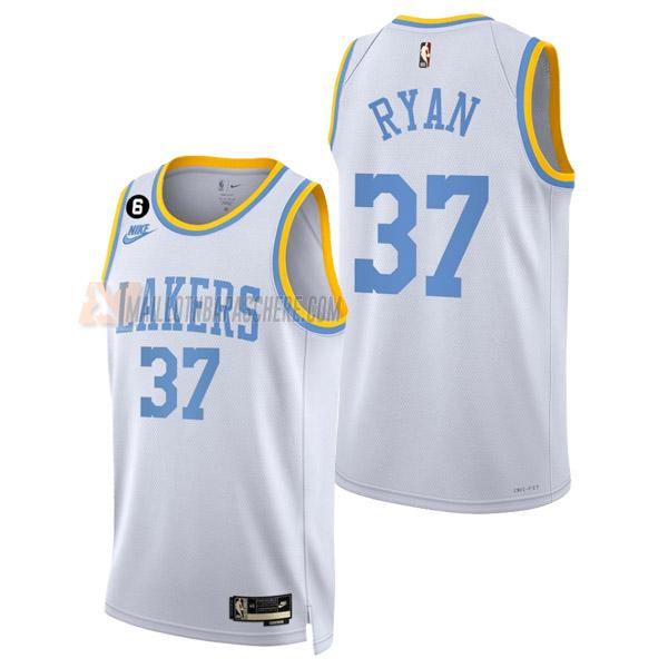 maillot matt ryan los angeles lakers de 37 homme blanc classic edition 2023