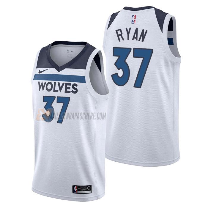 maillot matt ryan minnesota timberwolves de 37 homme blanc association edition 2023