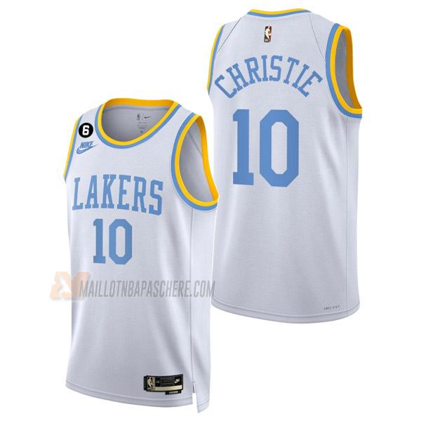 maillot max christie los angeles lakers de 10 homme blanc classic edition 2023