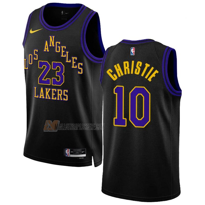 maillot max christie los angeles lakers de 10 homme noir city edition 2023-24