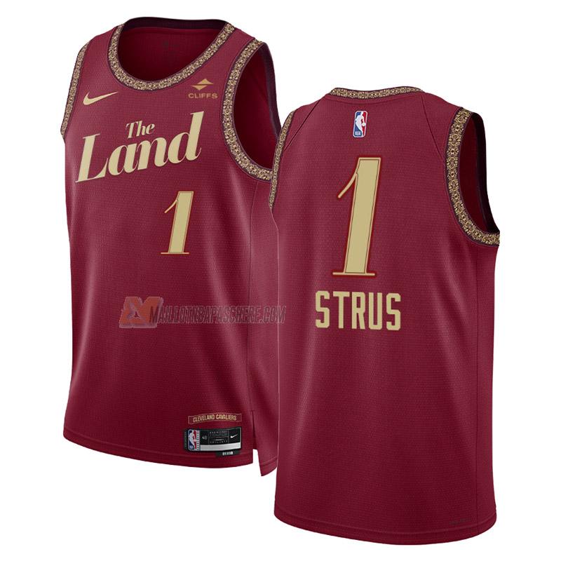 maillot max strus cleveland cavaliers de 1 homme noir city edition 2023-24