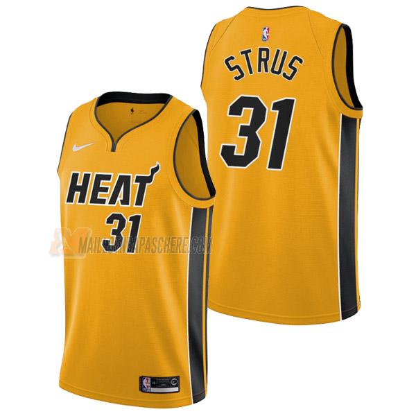 maillot max strus miami heat de 31 homme jaune earned edition 2022