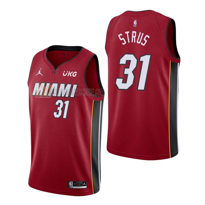 maillot max strus miami heat de 31 homme rouge statement edition 2023