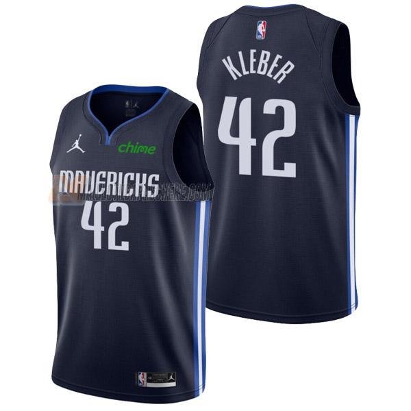 maillot maxi kleber dallas mavericks de 42 homme bleu marine statement edition 2022