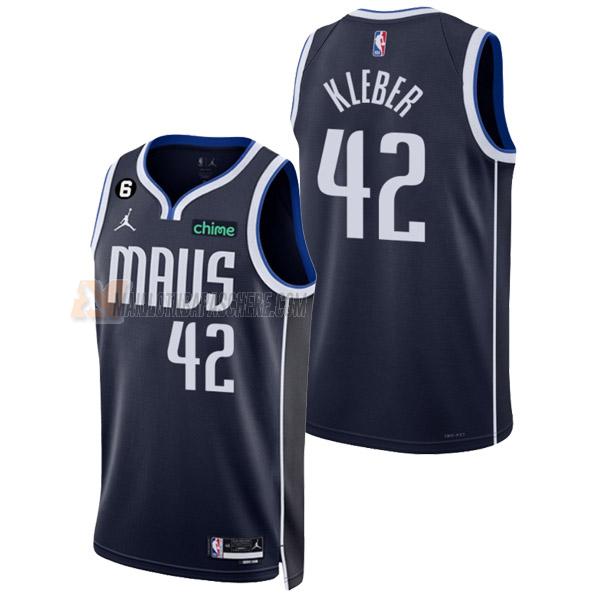 maillot maxi kleber dallas mavericks de 42 homme bleu marine statement edition 2023